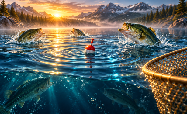 Original editorial illustration for Big Bass Splash; no supplier game screen is shown.