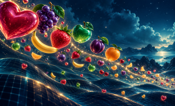 Original editorial illustration for Sweet Bonanza; no supplier game screen is shown.